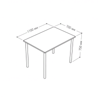 Стол не раздвижной Слим схема