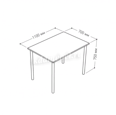Стол обеденный Слим (Дуб/Черный)