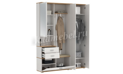 Прихожая Антре Комплектация-1 (Белый/Дуб вотан)