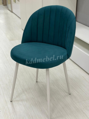 Стул обеденный Честер велюр (Изумрудный velutto 20/Белый конус)