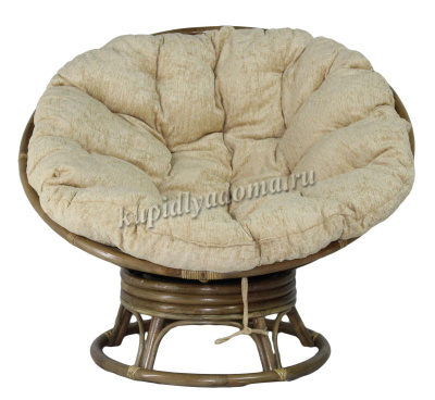 Кресло RJG-Papasan Swivel (Ротанг №6, ткань Mulan 141)