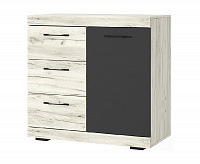 Комод Соната КС-900 1Д (Дуб крафт белый/Антрацит)