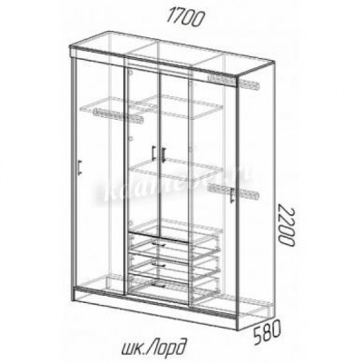 Шкаф-купе Лорд (Белый)