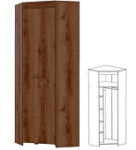 Шкаф угловой Квадро-20 (Дуб Делано темный)