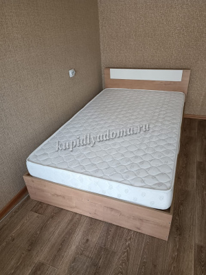 Кровать Эра 0.9 (Дуб вотан/Белый)