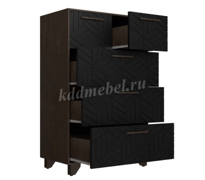 Комод Амстердам (Венге/Черный матовый)