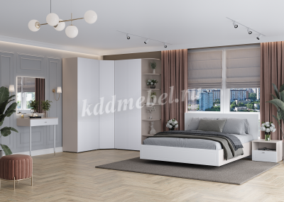 Шкаф угловой Лорэн (Тефия/Софт айс)