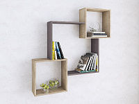 Полка Ника-2 (Ясень анкор темный/Дуб эндгрэйн)