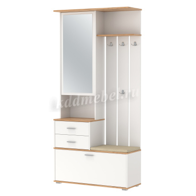 Прихожая Антре 65.08 (Белый/Дуб золотой)