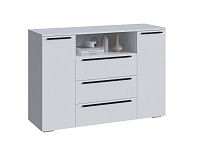 Комод Люмьер 3 ящика 2 ств. (Белый)