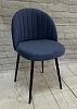Стул обеденный Честер велюр (Сине-серый velutto 48/Черный конус)
