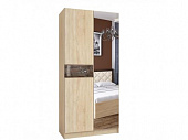 Шкаф Мадлен 2-х створчатый (Дуб сонома/Дуб Шале мореный)