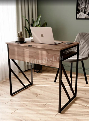 Стол письменный Лорена (Дуб крафт табачный/Черный)