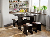 Обеденная группа Бон тип 3 (Венге/Шоколад/Бежевый) к/з