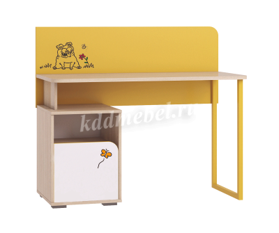 Стол письменный Фантазия (Дуб сонома/Желтый/Белый)