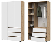 Шкаф распашной Лаванда 1200 (Крафт золотой/Белый) 