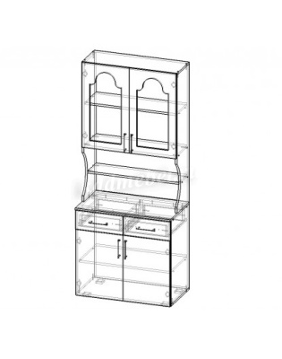 Буфет Нарус №7 (Дуб сонома/Белое дерево)