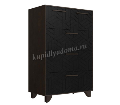 Комод Амстердам (Венге/Черный матовый)