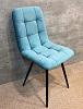 Стул обеденный Найс велюр (Светло-голубой california 760/Черный конус)