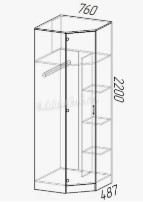 Шкаф угловой Эра (Венге/Лоредо)