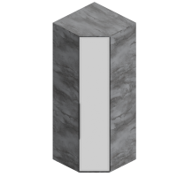 Шкаф 1-ств угловой 780х780х2100.