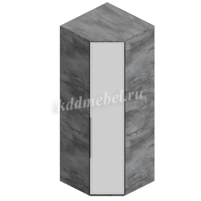 Шкаф угловой Лео-2 (Айрон рок/Софт айс)